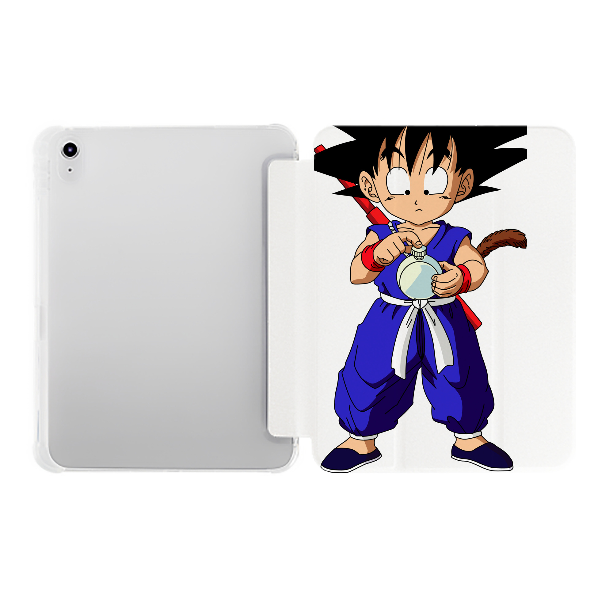 （画像用） ドラゴンボール 孫悟空（そん ごくう）Son Goku カカロット DRAGON BALL Kakarotto IPad ケース ペン収納付き 三つ折りスタンド PUレザー×シリコン 対応機種9.5/10.5/10.9インチ